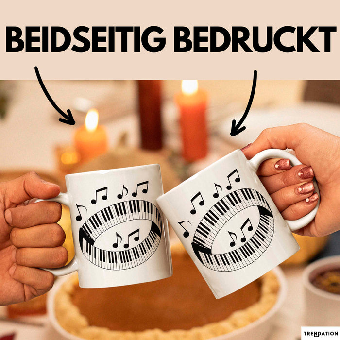 Pianist Tasse Geschenkidee für Fans klassischer Tastenklänge Weiß Trendation