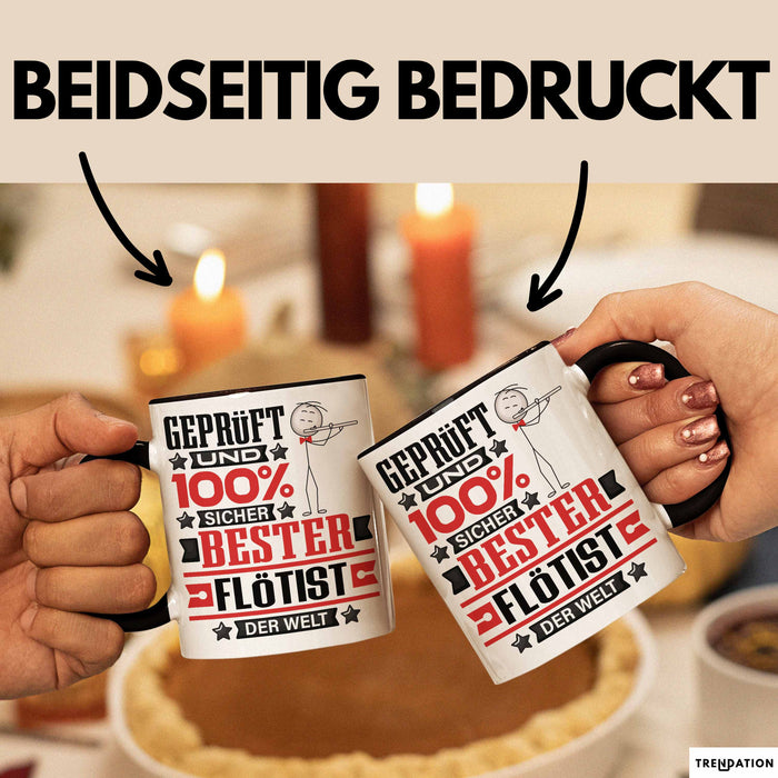 Flötist Geschenk Lustiger Spruch für Flötist Geschenkidee Bester Flötist Der Welt Schwarz Trendation