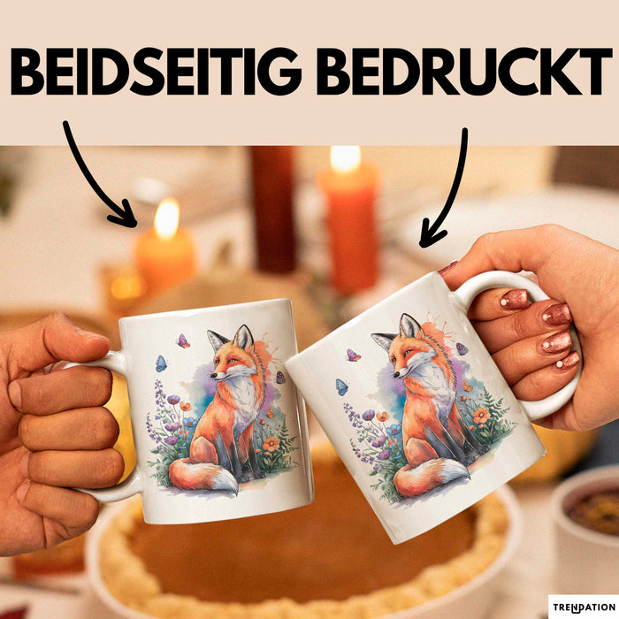 Fuchs Tierliebhaber Tasse Geschenk Lustige Geschenkidee Spruch Weiß Trendation