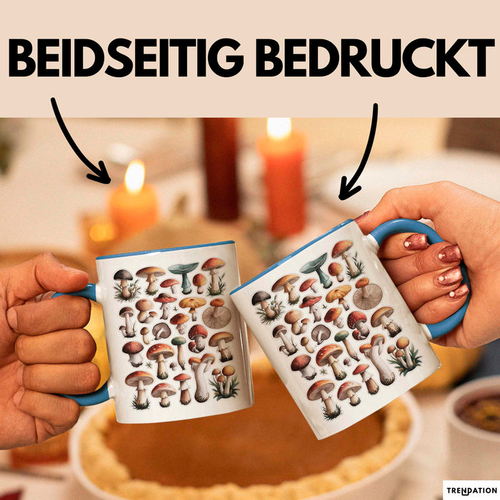 Pilzliebhaber Tasse Geschenkidee Pilz Fan Geschenkidee Lustig Blau Trendation