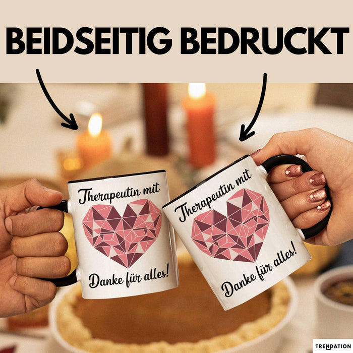 Physiotherapeut Physiotherapie Tasse Geschenk Lustige Geschenkidee Spruch Therapeutin Mit Herz Danke Für Alles Trendation