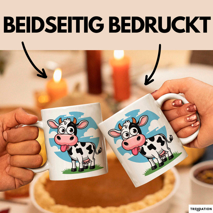 Kuh Liebhaber Tasse Geschenkidee Bauernhoftier Fan Lustiger Geschenkidee Lustig Weiß Trendation