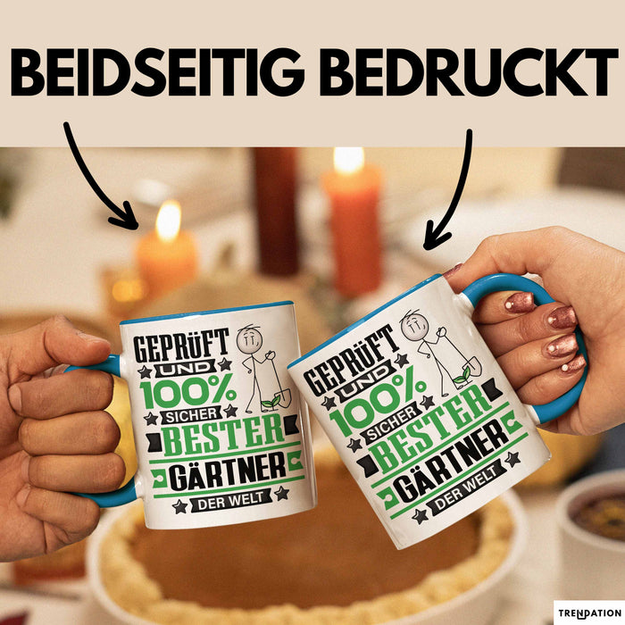 Gärtner Geschenk Lustiger Spruch für Gärtner Geschenkidee Bester Gärtner Der Welt Blau Trendation