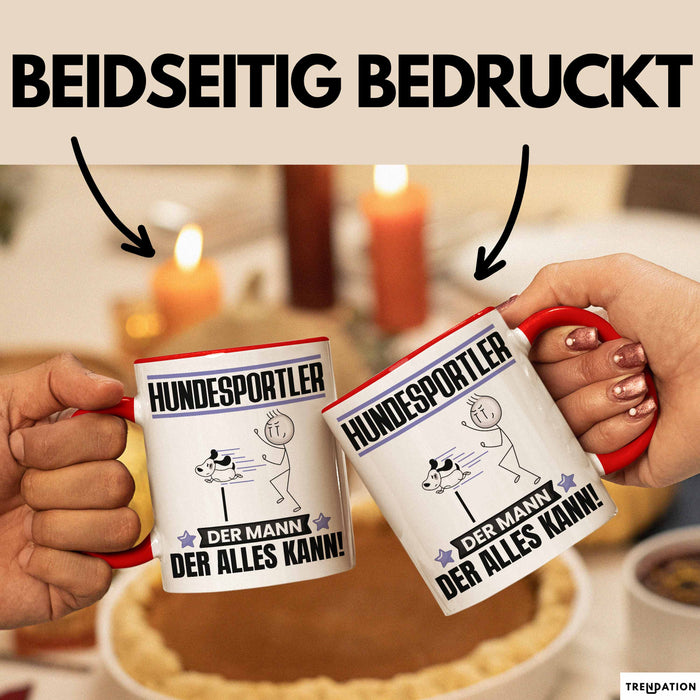 Hundesportler Tasse Geschenk für Hundesportler Der Mann Der Alles Kann Geschenkidee zum Geburtstag Rot Trendation