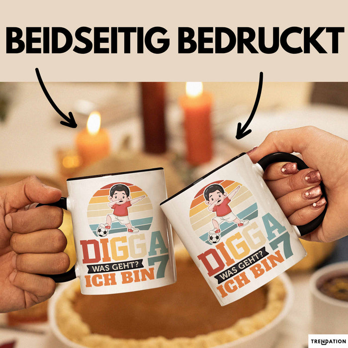 Digga Tasse Geschenk Siebter Geburtstag Lustiger Spruch Was Geht Schwarz Trendation