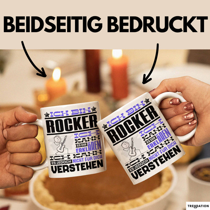 Rocker Geschenk Kaffee-Tasse Geschenkidee für Rocker Ich Bin Rocker Ich Kann Es Dir Erklären Jedoch Nicht Für Dich Verstehen Spruch Lustig Weiß Trendation