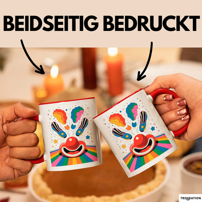 Clown Tasse Geschenk Lustige Geschenkidee Spruch Für Zirkus Humor Liebhaber Rot Trendation