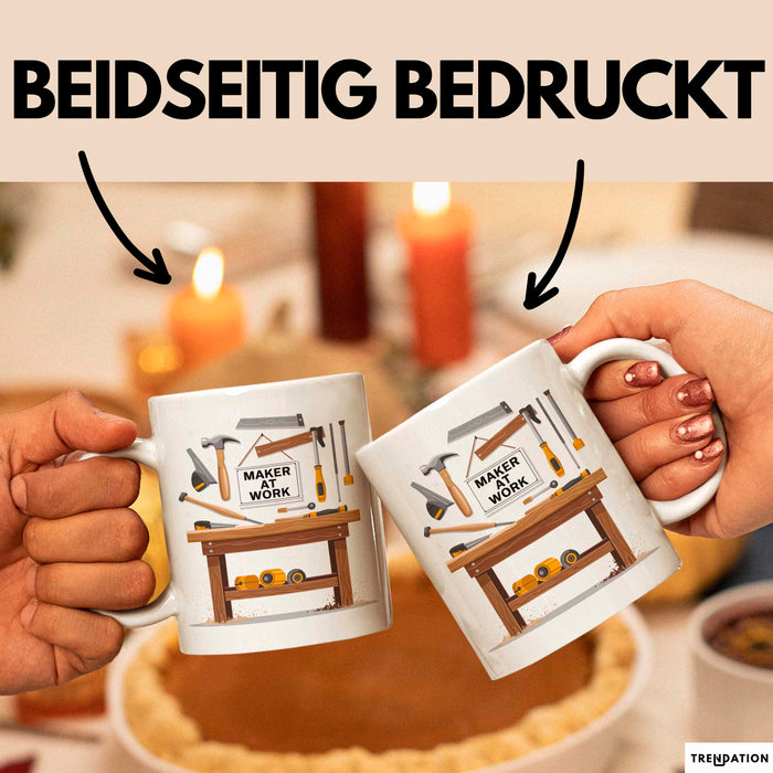 Handwerker Tasse Geschenk Lustige Geschenkidee Spruch Für Macher Weiß Trendation