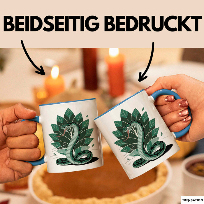 Reptilien Liebhaber Tasse Geschenk Lustige Geschenkidee Spruch Für Kaltblütige Fans Blau Trendation