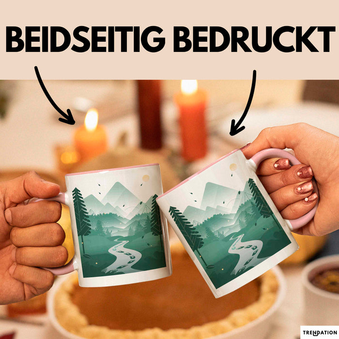 Wanderer Tasse Geschenk Lustige Geschenkidee Spruch Für Trail Entdecker Rosa Trendation