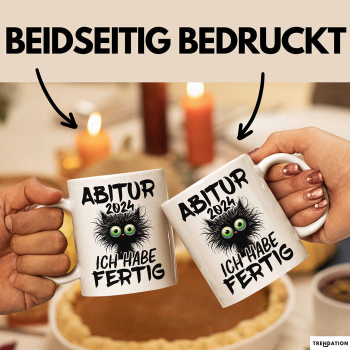 Abitur 2025 Ich Habe Fertig Geschenkidee Tasse Abi Bestanden Geschenk Prüfung Weiß Trendation