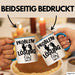 Handwerker Tasse Geschenk für Dachdecker Maler Männer Geschenkidee Problem und Lösung Handwerk Hausmeister Blau Trendation