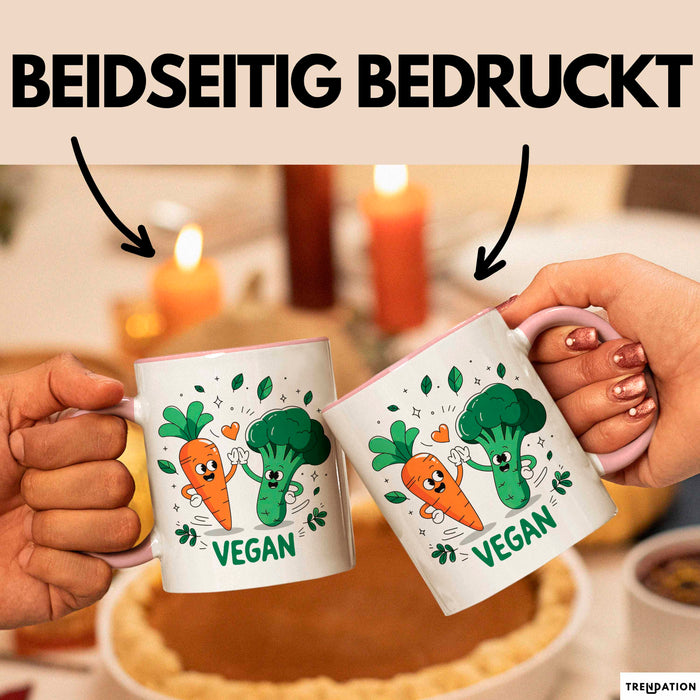 Veganer Tasse Geschenk Lustige Geschenkidee Spruch Für Pflanzliche Ernährung Fans Rosa Trendation