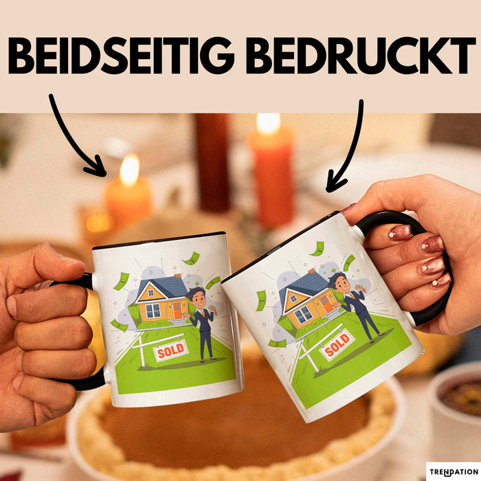 Immobilienmakler Tasse Geschenk Lustige Geschenkidee Spruch Für Haus Verkäufer Trendation