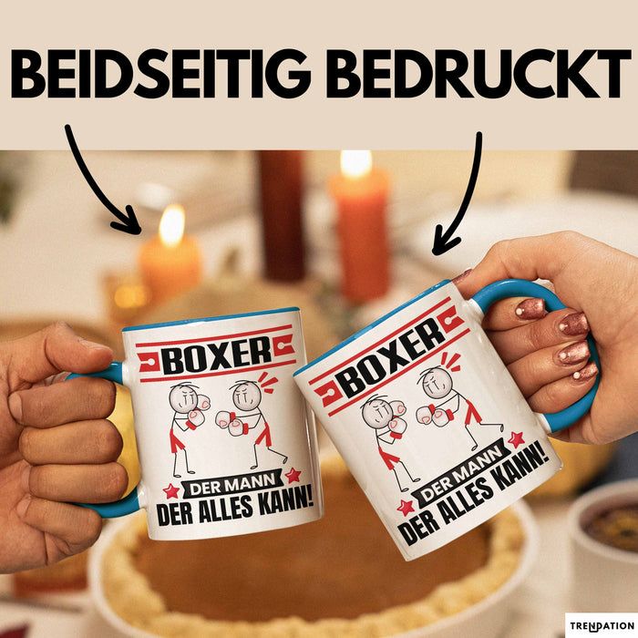Boxer Tasse Geschenk für Boxer Der Mann Der Alles Kann Geschenkidee zum Geburtstag Blau Trendation