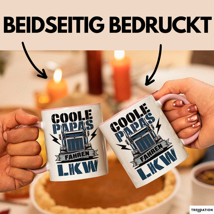 Lkw Fahrer Trucker Tasse Geschenk Lustige Geschenkidee Spruch Coole Papas Fahren Lkw Rosa Trendation