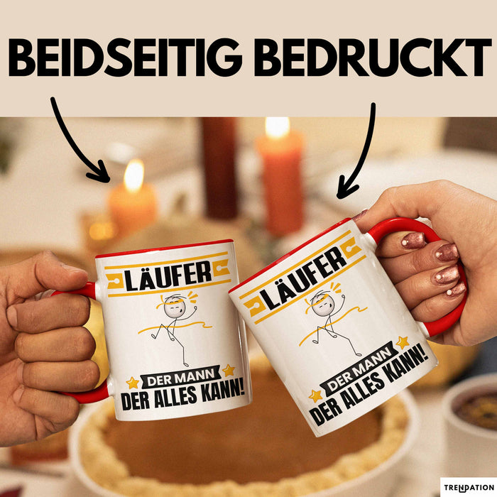 Läufer Tasse Geschenk für Läufer Der Mann Der Alles Kann Geschenkidee zum Geburtstag Rot Trendation