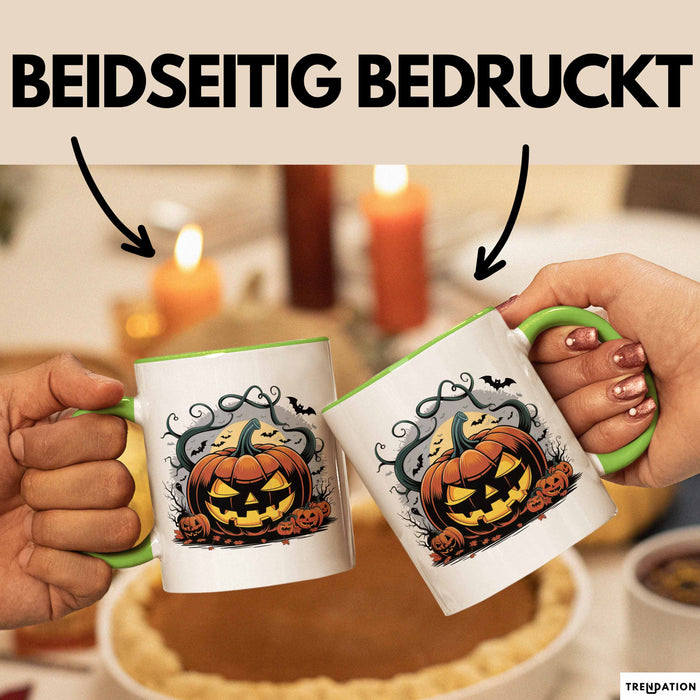 Halloween Tasse Geschenkidee für Grusel Saison Fans Grün Trendation