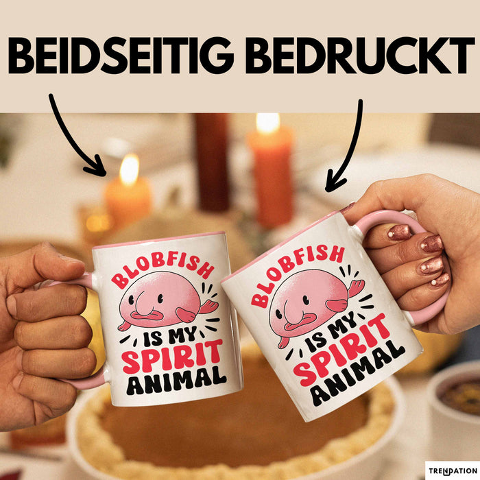 Blobfisch Tasse Geschenk Blobfish Geschenkidee Fan Lustig Humor Becher Rosa Trendation