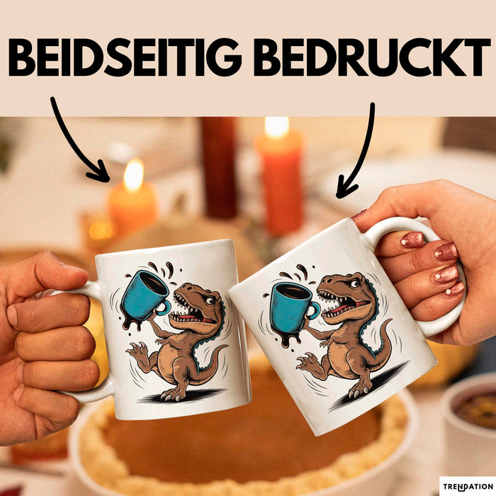 Dinosaurier Fan Tasse Geschenkidee für Urzeit Fans Weiß Trendation