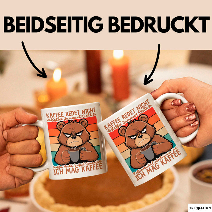 Kaffeeliebhaber Tasse Geschenk Lustige Geschenkidee Spruch Kaffee Macht Einfach Seinen Job Ich Mag Kaffee Weiß Trendation