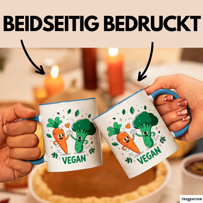 Veganer Tasse Geschenk Lustige Geschenkidee Spruch Für Pflanzliche Ernährung Fans Blau Trendation
