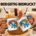 Einhorn Liebhaber Tasse Geschenk Einhorn Reitet Auf Dinosauriere T-Rex Dino Frauen Geschenk Blau Trendation
