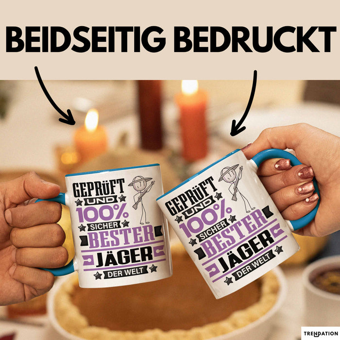 Jäger Geschenk Lustiger Spruch für Jäger Geschenkidee Bester Jäger Der Welt Blau Trendation