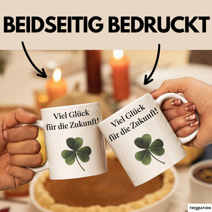 Büroarbeit Kollege Abschied Tasse Geschenk Lustige Geschenkidee Spruch Viel Glück Für Die Zukunft Weiß Trendation