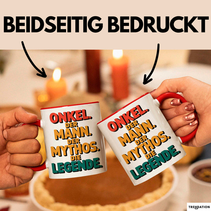 Onkel Sarkastisch Sarkasmus Tasse Geschenk Lustige Geschenkidee Spruch Onkel Der Mann Der Mythos Die Legende Rot Trendation