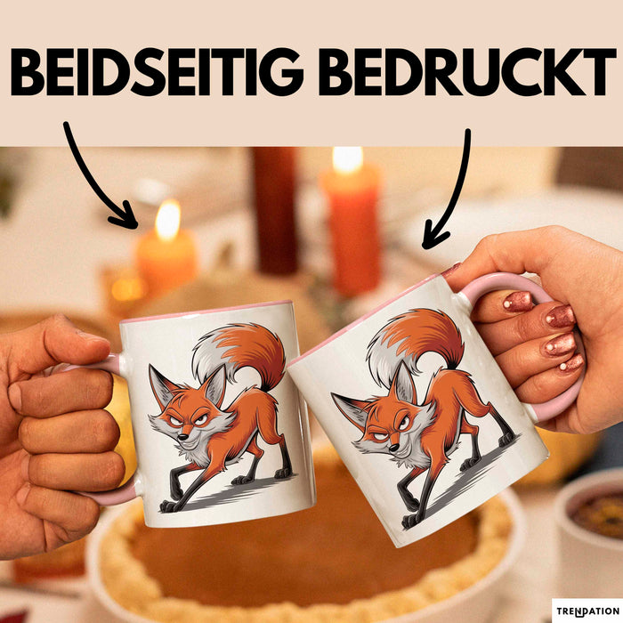 Fuchs Liebhaber Tasse Geschenkidee Schlauer Tierfan Geschenkidee Lustig Rosa Trendation