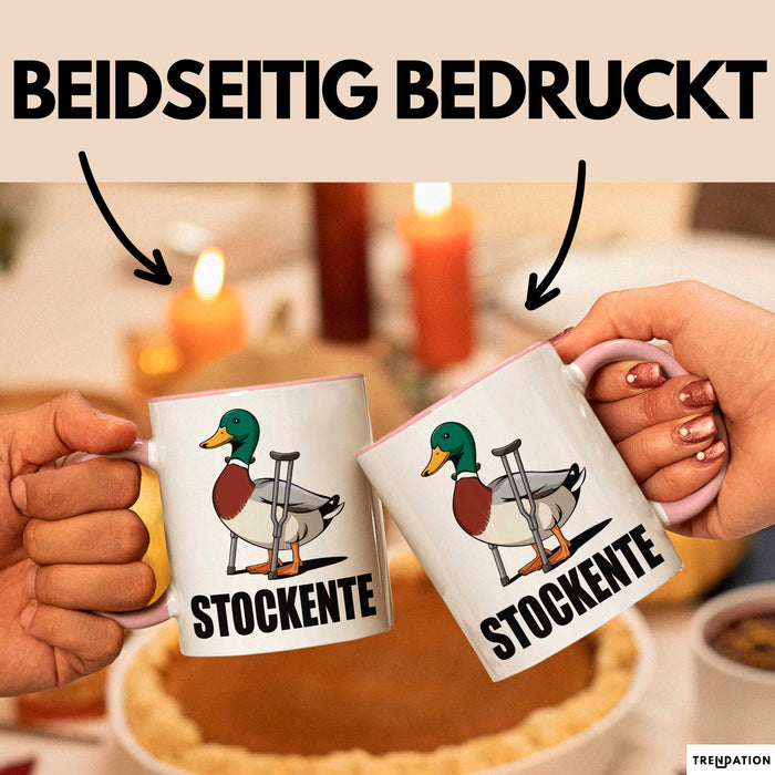 Stockente Tasse Geschenk Lustige Geschenkidee Spruch Stockente Rosa Trendation