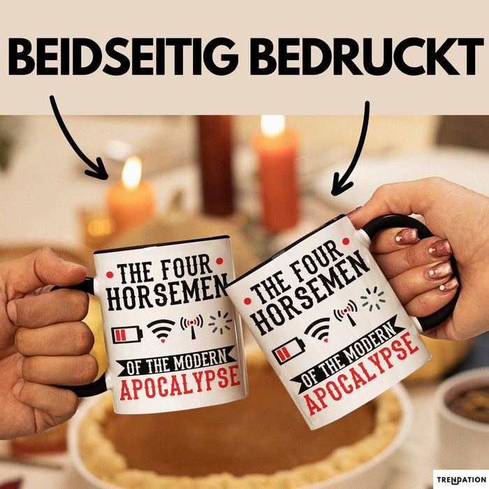 Lustige Tasse Geschenk The Four Horsemen Of The Modern Apocalypse Geschenkidee Gaming Gamer Jungs Schwarz Trendation