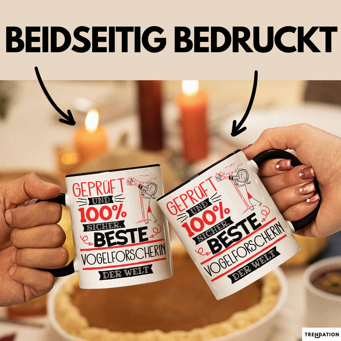 Beste Vogelforscherin Der Welt Tasse Geschenk für Eine Vogelforscherin Geprüft Und Sicher Geschenkidee Geburtstag Weihnachten Trendation
