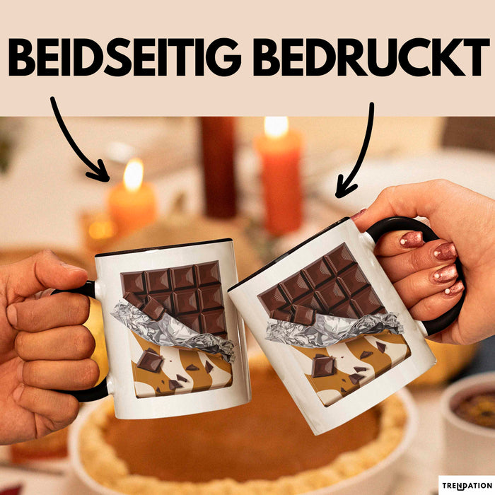 Schokoladenliebhaber Tasse Geschenkidee für Naschkatzen Trendation