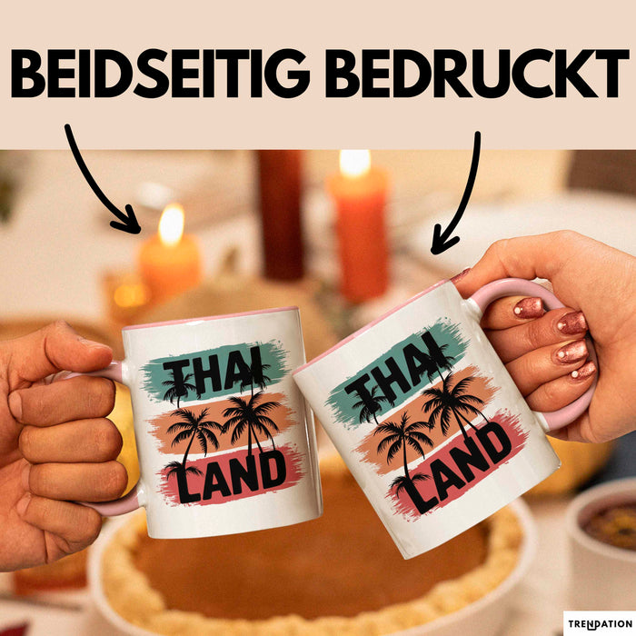 Bangkok Thailand Tasse Geschenk Lustige Geschenkidee Spruch Rosa Trendation