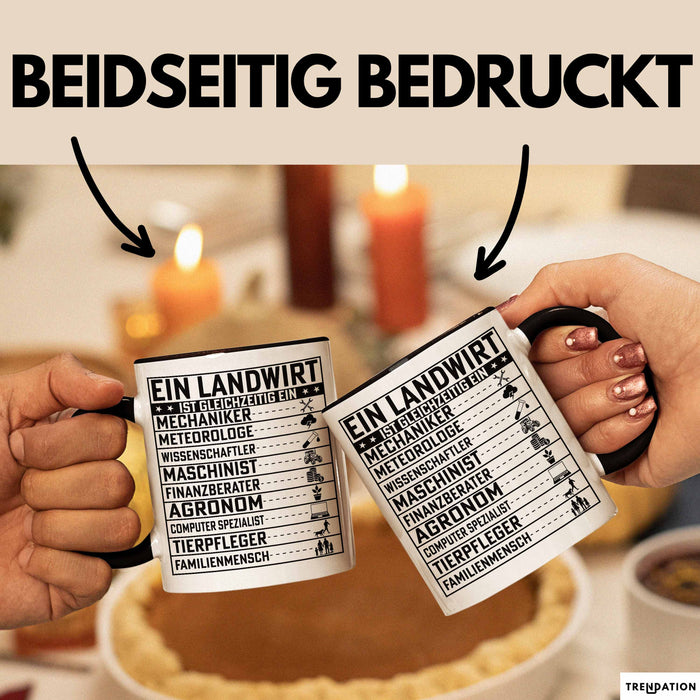 Landwirt Geschenk Tasse Lustiger Spruch Geschenkidee Ein Landwirt Ist Gleichzeitig Ein Schwarz Trendation