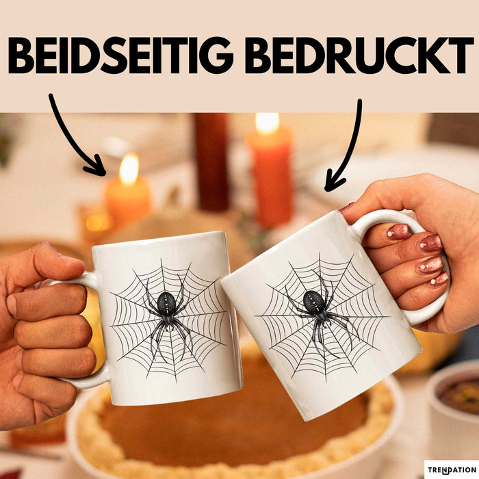 Spinne Vogelspinne Tier Tasse Geschenk Lustige Geschenkidee Spruch Weiß Trendation