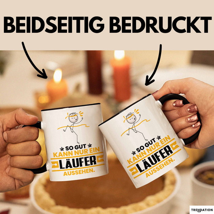 Läufer Geschenk Tasse So Gut Kann Nur Ein Läufer Aussehen Geschenkidee Kaffee-Becher Schwarz Trendation