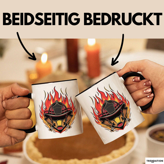 Feuerwehrmann Tasse Geschenkidee für Feuerwehrmann Spruch Trendation