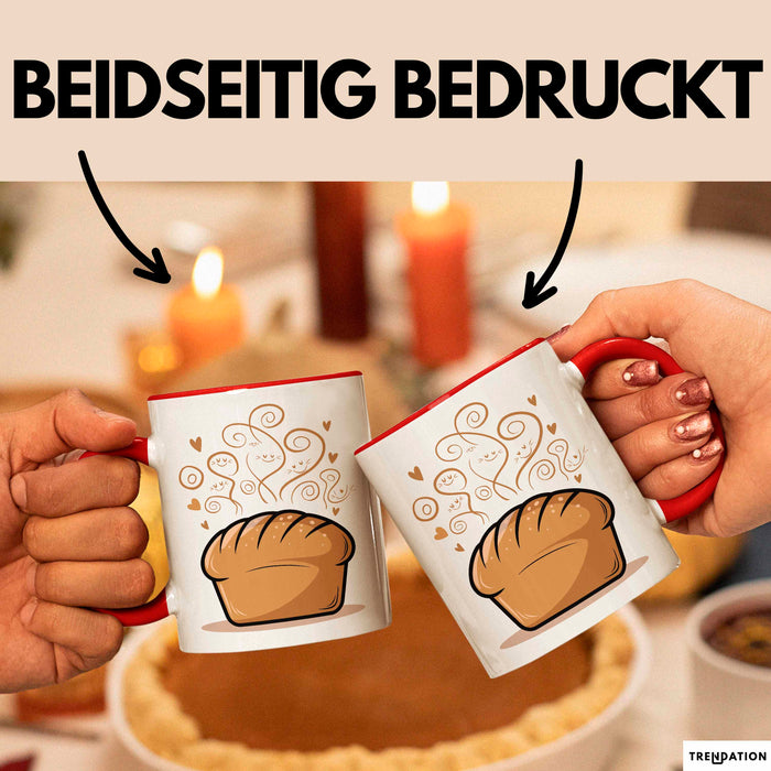 Brotbäcker Tasse Geschenkidee für Teigknet Fan Rot Trendation