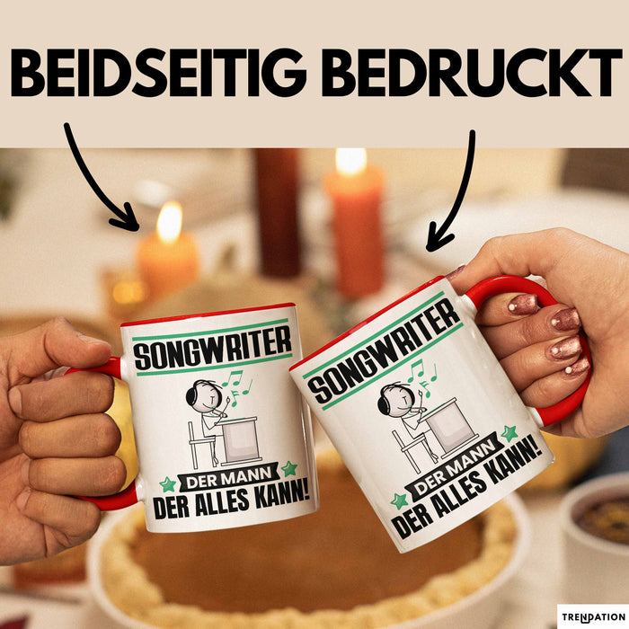 Songwriter Tasse Geschenk für Songwriter Der Mann Der Alles Kann Geschenkidee zum Geburtstag Rot Trendation
