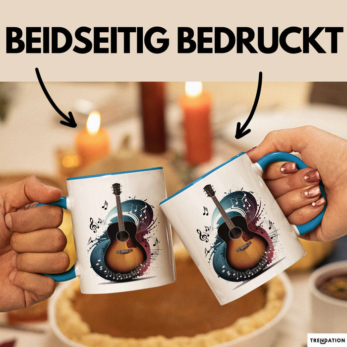 Gitarrist Tasse Geschenkidee für Gitarrenmusiker Blau Trendation