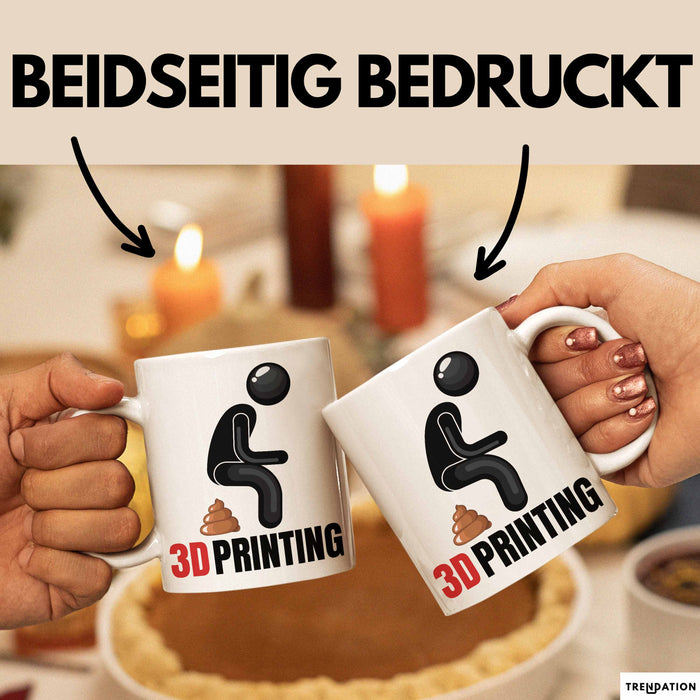 Humor Tasse Geschenk Figur 3DHaufen Witzige Geschenkidee Weiß Trendation