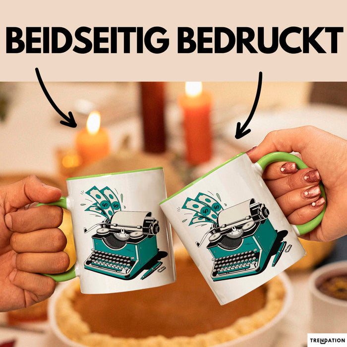 Freiberuflicher Autor Tasse Geschenkidee für Wortliebhaber Grün Trendation