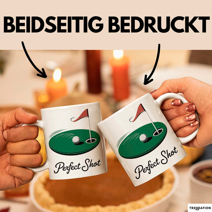 Golf Liebhaber Tasse Perfekter Schlag Geschenkidee Weiß Trendation