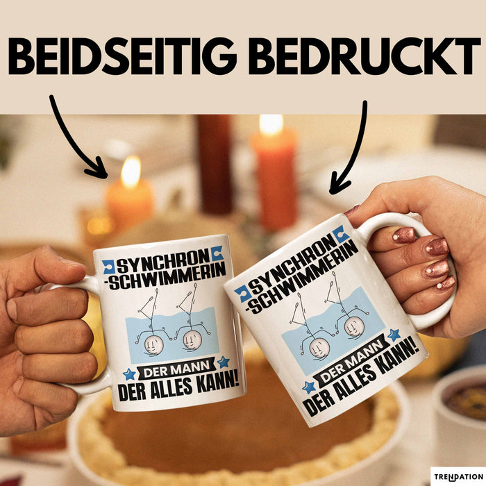 Synchronschwimmerin Tasse Geschenk für Synchronschwimmerin Der Mann Der Alles Kann Geschenkidee zum Geburtstag Weiß Trendation