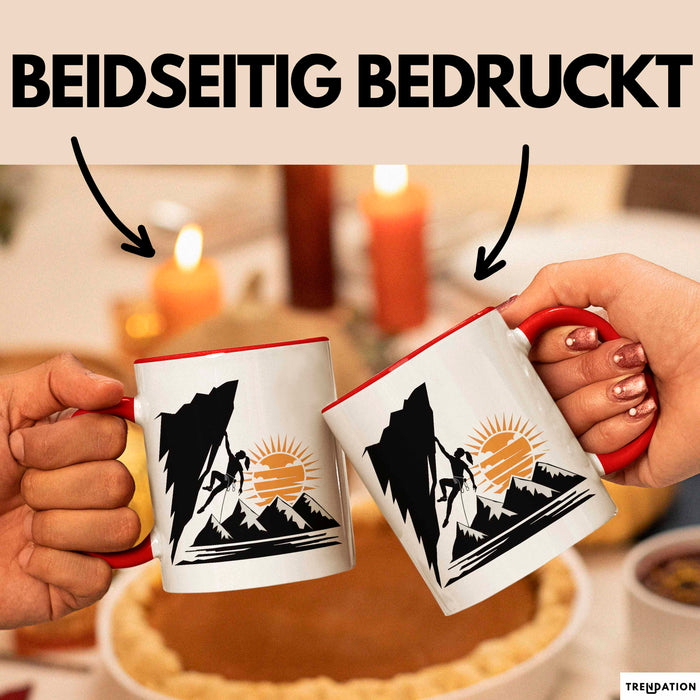 Kletterer Tasse Geschenkidee Abenteuersucher Lustiger Spruch Geschenkidee Lustig Rot Trendation