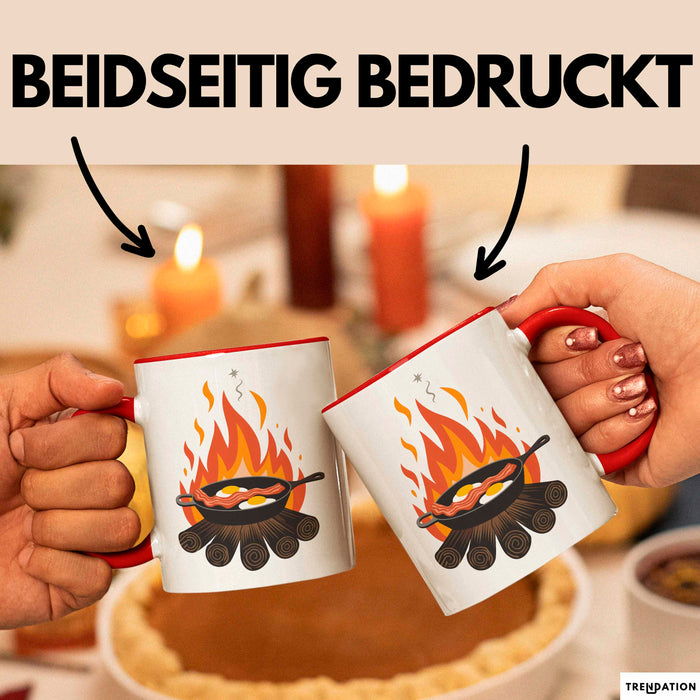 Camping Koch Tasse Geschenkidee für Outdoor Koch Liebhaber Rot Trendation
