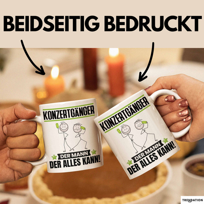 Konzertgänger Tasse Geschenk für Konzertgänger Der Mann Der Alles Kann Geschenkidee zum Geburtstag Weiß Trendation
